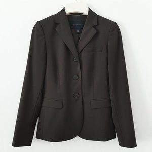 Banana Republic Tailored All-Season Polished Wool Blazer, Dark Brown, 00P